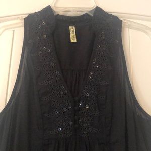 Free People Black sheer dress